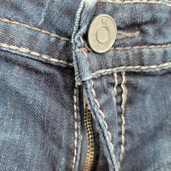 KUT From The Kloth Women's Embroidered Pockets So Low Bootcut Jeans Size 12 - Picture 7 of 11